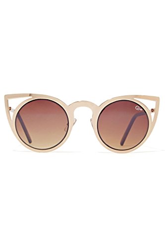 Quay Eyewear Invader Sunglasses Metallic Cat Eye - Gold