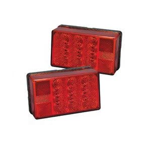 Wesbar Waterproof Low Profile 8-Function Left Roadside 4x6 LED Tail Light by Wesbar