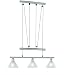 Trio-Leuchten 3751031-07 Jojo-Balkenpendel, 3xE14,max.40W, Nickel matt, Glas opal matt weiß