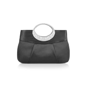 Click here to buy Julia Cocco' Opera - Aida Jeweled Handle Black Satin Evening Bag by Julia Cocco'.