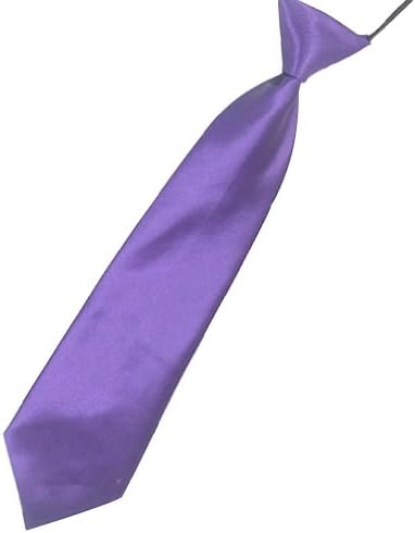Juanshi Kid's Casual Style Polyester Arrow Solid Necktie Color Dark Purple