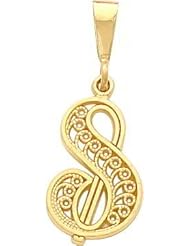 14K Gold Initial S Charm Jewelry FindingKing