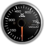 STRI Racing X-Line 52mm Mech. Vacuum Gauge Black Dial