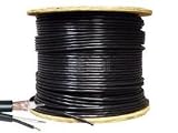 CIB RG59-500FT-B RG59 Siamese Solid Coaxial Cable + 18/2 (18AWG 2C) Power, Black, 500 ft, Spool