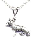 16" German Shepherd Chain Necklace Sterling Silver Jewelry Gift Boxed