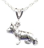 18 German Shepherd Chain Necklace Sterling Silver Jewelry