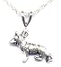 18 German Shepherd Chain Necklace Sterling Silver Jewelry