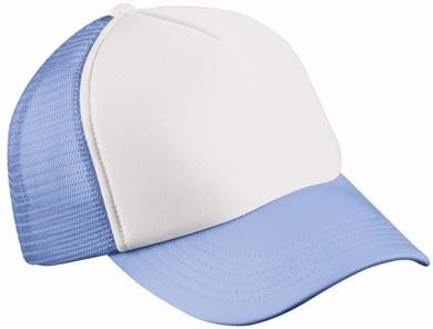 Trucker Mesh Baseball Cap in Polyester in Weiss