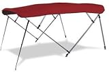 Four Bow Square Tube Bimini Tops With Matching Zippered Storage Boot (20369-5707344) - Type: Fabric And Boot Only - Poly Guard Ii 600 Denier Polyester - 91in. - 96in.: 91in. - 96in. - Gray: Gray