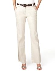 Limited Collection Roma Linen Blend Straight Leg Trousers with Belt