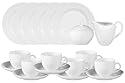 Seltmann Weiden - uni 7 Kaffeeservice 20 tlg. Rondo weiss