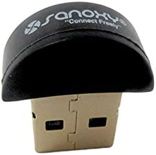 SANOXY® Mini USB 2.0 Bluetooth Dongle Ver 4.0 Adapter Dongle for Windows 2000/XP/Vista/7/8/98/98se/Me/Vista (Round Shape Bluetooth ver 4.0 BLACK)