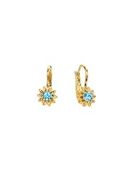 Gabriel & Co. - Childrens Blue Topaz December Birthstone Earrings