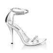 Pleaser Shoes Women��s ECLAIR-58, 4 3/4" Rhinestone, Ankle Strap Mini-Platform Sandal, Back Zip