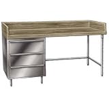 Bakers Top Work Table, 1 3/4 Thick Wood Top, 30 Depth Top, 48 Width