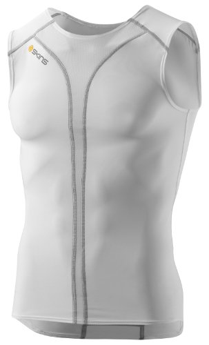 SKINS Herren Kompressionsshirt Cycle C400 Comp Baselayer Tank, white, S, C55042110S Preisvergleich