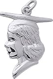 Girl Silhouette with Graduation Cap Charm by Rembrandt Charms
