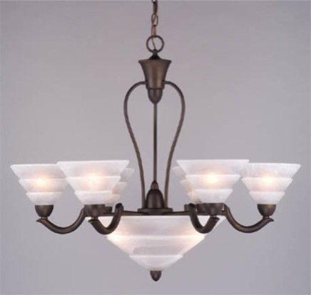 Vaxcel International Nine Light Up Chandelier CH33909OBB