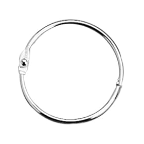 Acco 72202 Metal Book Rings, 1 in. Diameter, 100 Rings/Box