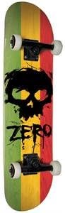 Complete Skateboard, 8.0" Zero Sandoval Rasta Blood Skull Skateboard Complete