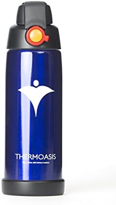 Thermoasis Stainless Steel 20 oz Water Bottle &amp; Thermos - BPA-Free, Double Wall Insulation - Interchangeable Caps For Hot &amp; Cold Drinks - Leak &amp; Sweat Proof (Ocean Blue)