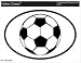 SOCCER Oval Bumper Sticker