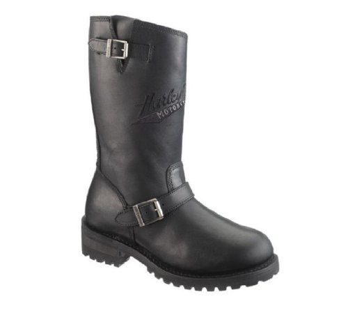 Harley-Davidson® Men's Trail Boss Engineer Boots. Black. Shaft Height 11.5-Inches. D91417