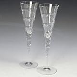 PAIR OF 24% CRYSTAL SPIRAL CHAMPAGNE FLUTES