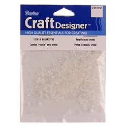 Glass Rocaille Seed Beads, Crystal, 8 grams
