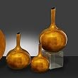 Howard Elliott 25006, Gold Textured Ceramic Vase