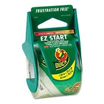 Henkel 7307 Duck 1.88-Inch-by-22.2-Yard EZ Start Carton Sealing Tape with Dispenser, Clear