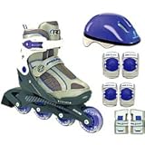 Roller Derby Girls Youth Adjustable Inline Skate Combo Pack