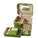 Jewelry and Watch Case Box with Removable Travel Tray in Lime Green Textured Leather