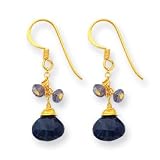 Sterling Silver & Vermeil Sapphire/ & iolite Earrings