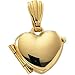 Cleversilver's 14K Yellow Gold Heart Locket title=
