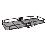 Basket Carrier- Class II-III - Universal - Black Cargo Carrier with 6 Side Rails,... by Hidden Hitch