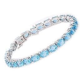 Blue Topaz Gemstone Link Bracelet by Szul