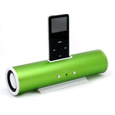 Childrens Toyshop  Electronics : TeckNet AD-05 iPod Portable Speaker and Docking System for Apple iPod Nano 3 - Green