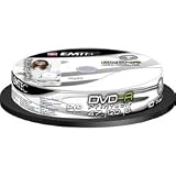 Emtec 8X Write-Once DVD-R Printable - 10 Disc Spindle