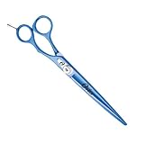 Oster SuperSteels Titanium Small Pet Straight Shears, 8-Inch, Blue