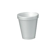 Dart 4J4 4 oz Capacity, 2.7 Top and 1.8 Bottom Diameter, 2.6 Height, White Foam Cup (20 Packs of 50)