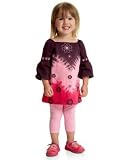 Flapdoodles Baby Girl Flower Dress & Leggings Set