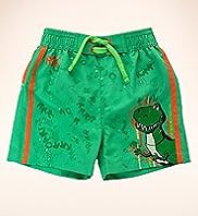 Contrast Panel Rex Magic Drawstring Swim Shorts