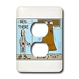 Londons Times Famous People Places Books Cartoons - Ben Franklin and the Liberty Bell - Light Switch Covers - 2 plug outlet cover