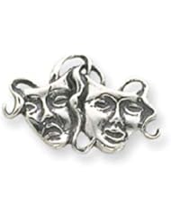 Sterling Silver Antiqued Comedy/tragedy Pin