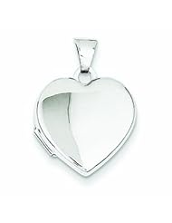 Genuine 14K White Gold White Gold Polished Heart-Shaped Locket 0.7 Grams Of Gold 100% Satisfaction Guaranteed.
