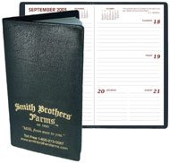 2012 Pocket Planner Calendar with weekly view like Pocket pal with steerhyde leatherette holder(VPP1)