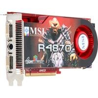 MSI ATI Radeon R 4870 Grafikkarte (PCI-e, 512MB GDDR3 Speicher, Dual DVI, TV-Out, HDMI-Ausgang, 1 GPU)