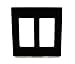 Leviton 80309-0SE 2-Gang Decora Plus Wallplate Screwless Snap-On Mount, Black