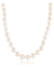 White Graduated Freshwater Cultured Pearl Necklace with Sterling Silver Clasp (4-8mm), 18"